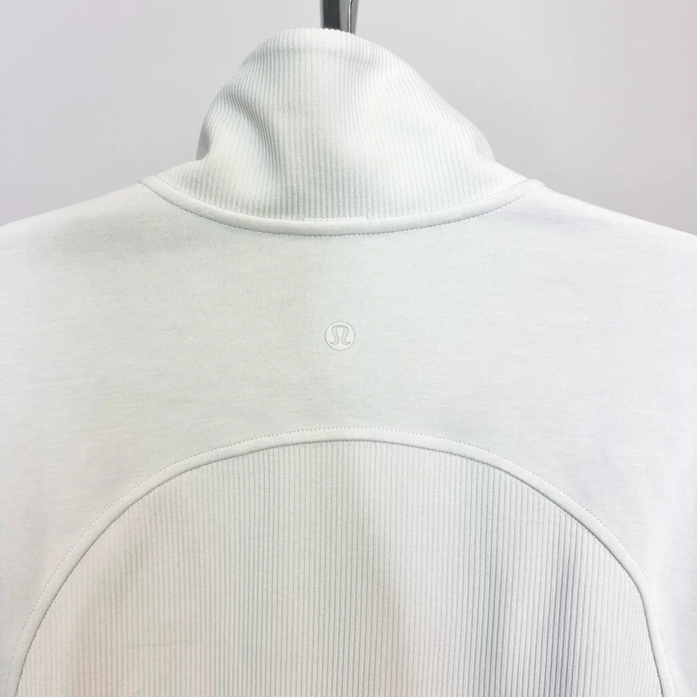 Lululemon Softstreme Half Zip Ribbed Pullover Women’s Size 4 Bone - Picture 7 of 12